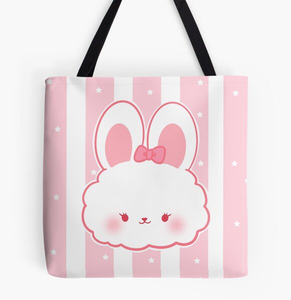 Cute kawaii pink bunny rabbit