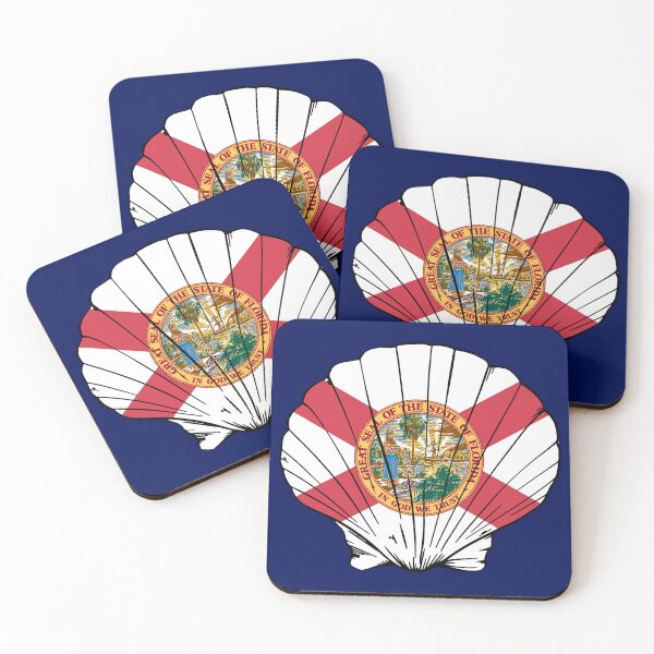 Item preview, Florida Flag Scallop Shell designed and sold by bareilly099.