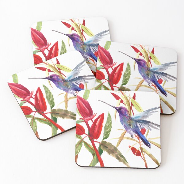Item preview, Tea Hibiscus and Hummingbird designed and sold by surenart.