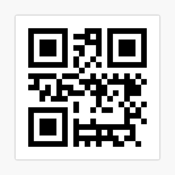 Rickroll - QR Code Sticker for Sale by UsernameIsInUse