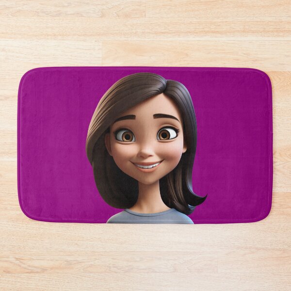 Item preview, Dark Haired, Happy, Cartoon Female Face designed and sold by Image-Caption.