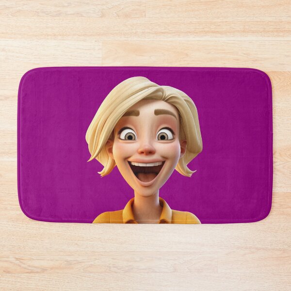 Item preview, Blond haired Happy Cartoon Female Face designed and sold by Image-Caption.