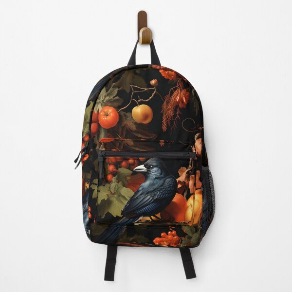 Item preview, Halloween Orange Pattern with Berries and Crows designed and sold by 20th-eclipse.