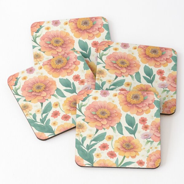 Item preview, Zinnia flowers designed and sold by kalbostyle.
