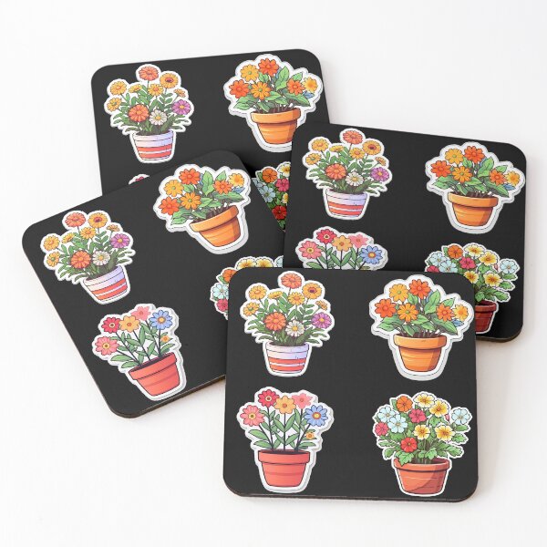 Item preview, Cute Flowers Pots Home Garden designed and sold by LudwikeArts.