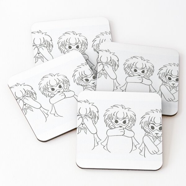 Item preview, Superhero lions in black and white designed and sold by Anmioma.