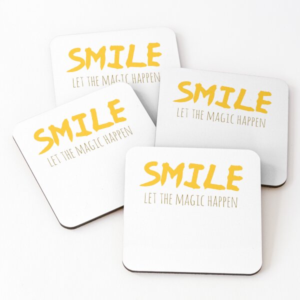 Item preview, Positive funny quote smile let the magic happen designed and sold by MotivaTick.