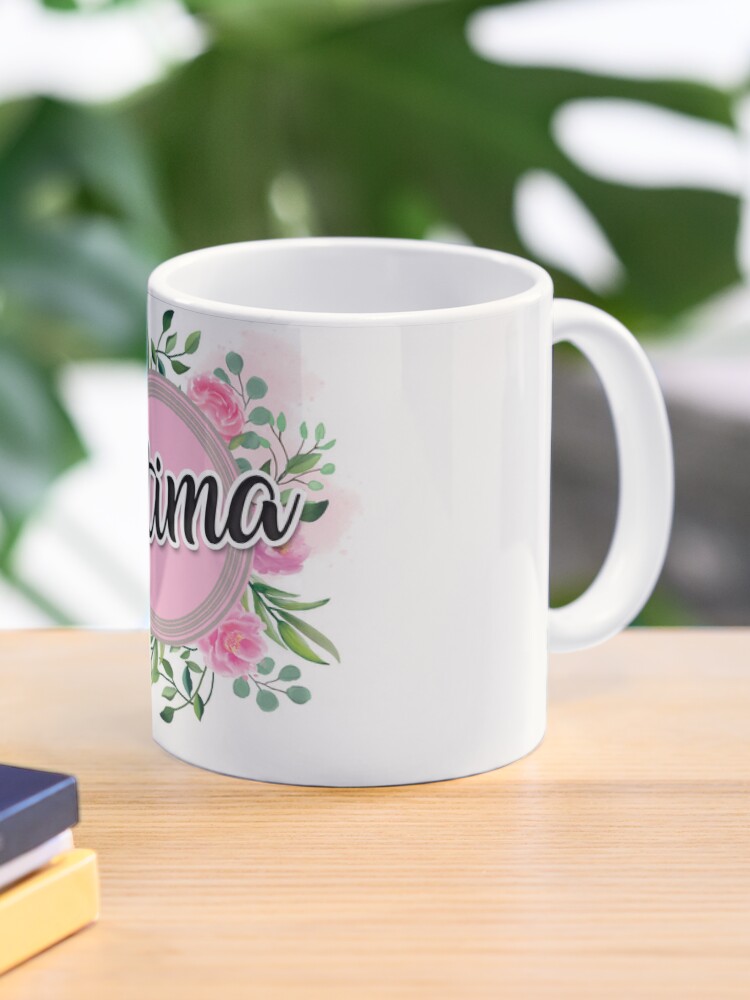 Monogram Coffee Mug, Initial Coffee Cup, Floral Spring Coffee Mugs, Name Gifts, Feminine Aesthetic, Ceramic Novelty Coffee Mug, Tea Cup, Gift Present