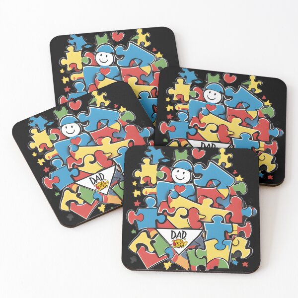 Item preview, Autism Awareness Dad super hero designed and sold by DarkFablecation.