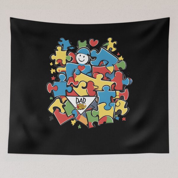 Item preview, Autism Awareness Dad super hero designed and sold by DarkFablecation.