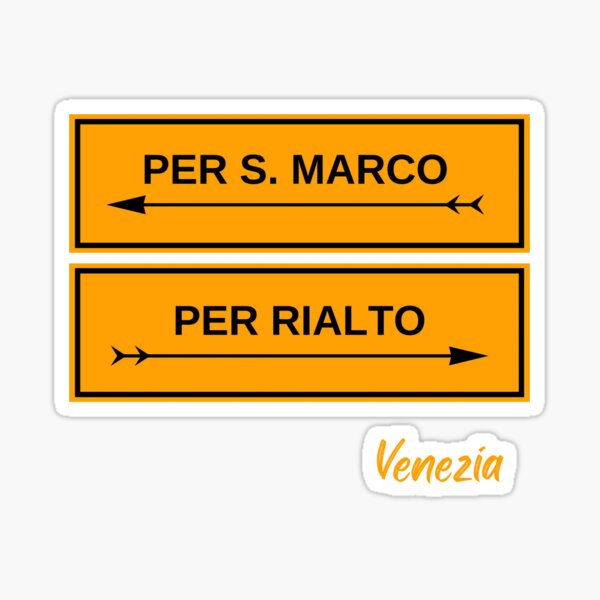 Item preview, Venetian street sign - San Marco, Rialto designed and sold by unknownTraveler.