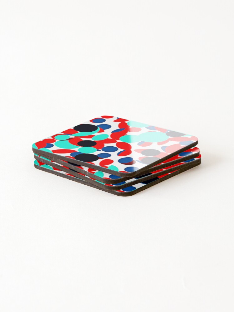Thumbnail 4 of 5, Coasters (Set of 4), Dynamic Color Play Style Pattern designed and sold by Unique-Design-4.