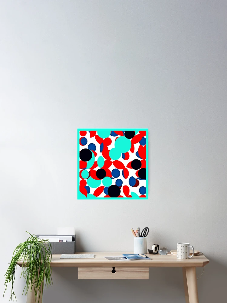 Thumbnail 2 of 3, Poster, Dynamic Color Play Style Pattern designed and sold by Health And Fitness Posts e-Store.
