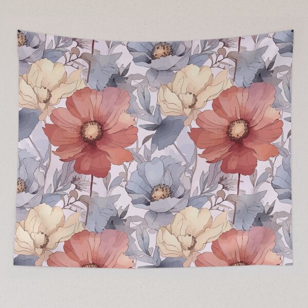 Item preview, Pink Wildflowers with Large Petals Seamless Repeat Pattern designed and sold by Atkisson.