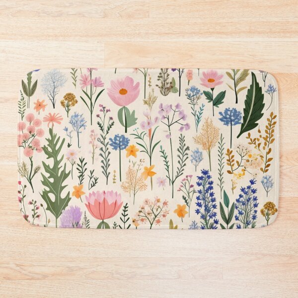 Item preview, (Non Pattern)Enchanted Flora: Boho Art Minimalist pastel-colored wildflowers. designed and sold by AlienSkinEyes.