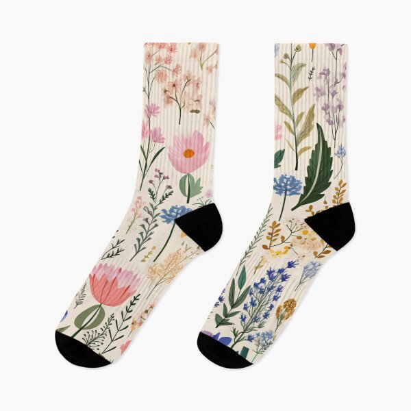 Item preview, (Non Pattern)Enchanted Flora: Boho Art Minimalist pastel-colored wildflowers. designed and sold by AlienSkinEyes.