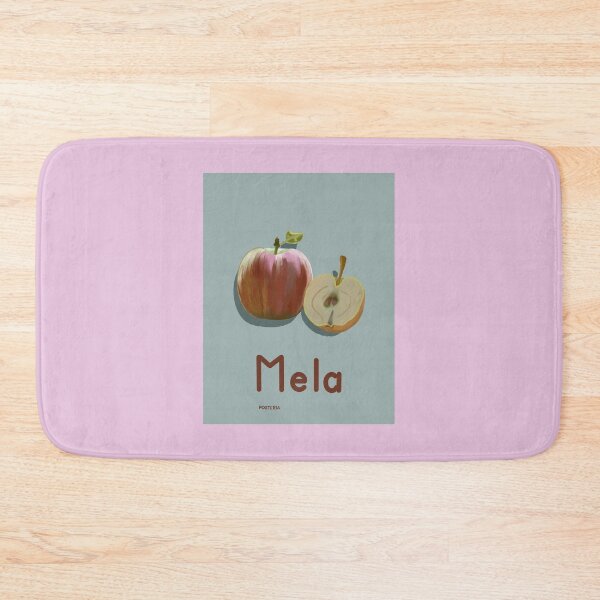 Item preview, MELA illustration of a red apple on light mint grey designed and sold by Posteria.