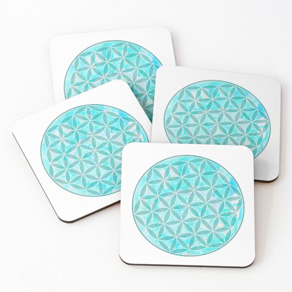 Item preview, Flower of Life Sacred Geometry Light Blue designed and sold by heartsake.