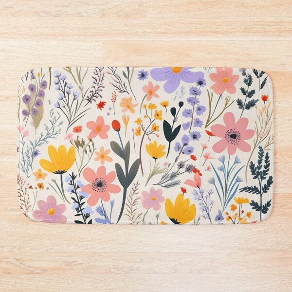 Item preview, (Non Pattern)Enchanted Flora: Boho Art Minimalist pastel-colored wildflowers. designed and sold by AlienSkinEyes.