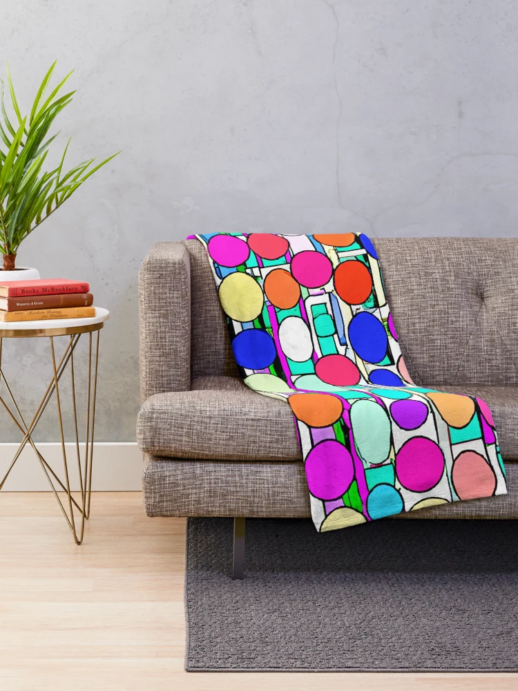 Thumbnail 2 of 6, Throw Blanket, Colorful Pattern Magic designed and sold by Health And Fitness Posts e-Store.