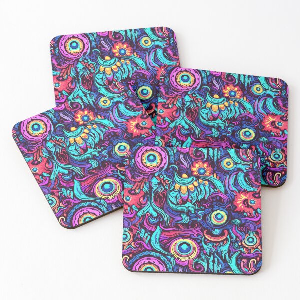 Item preview, Psychedelic Medallion Shapes Bright Bold Color Repeat Seamless Pattern designed and sold by Atkisson.