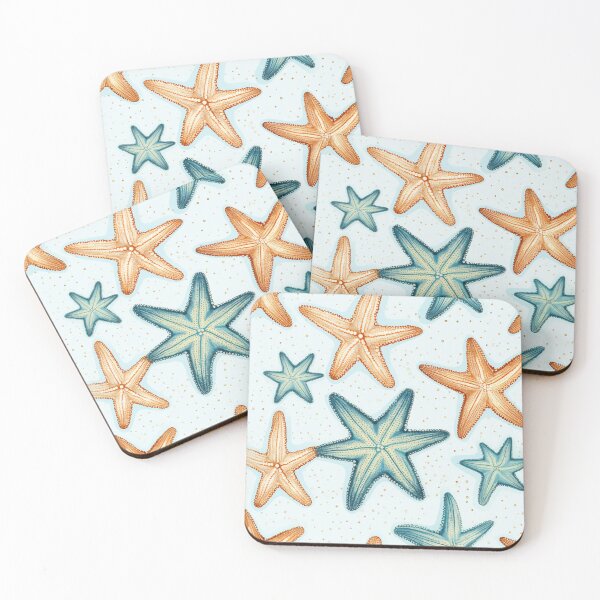 Item preview, Starfish in Blue Background , Animal, Pet, Wildlife, Seamless,Pattern, Cute  designed and sold by puppynpaw.