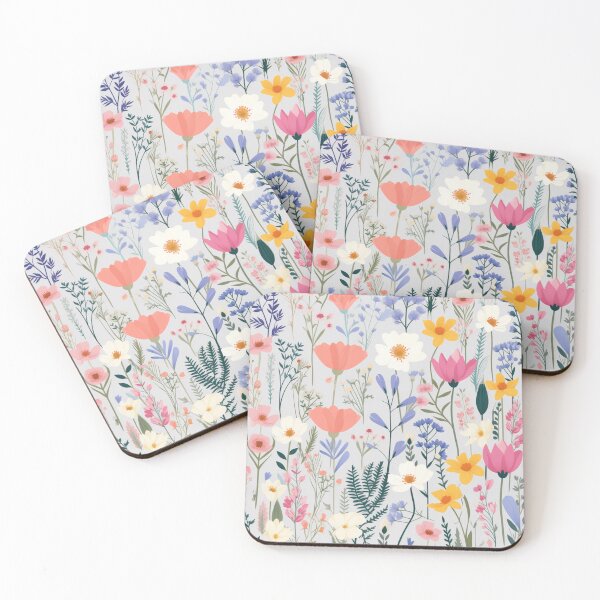 Item preview, (Non Pattern)Enchanted Flora: Boho Art Minimalist pastel-colored wildflowers. designed and sold by AlienSkinEyes.