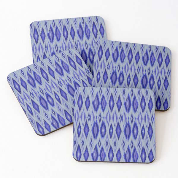 Item preview, Ikat blue ultramarine designed and sold by Alessandro Remo Mazzoni Remotextiles.