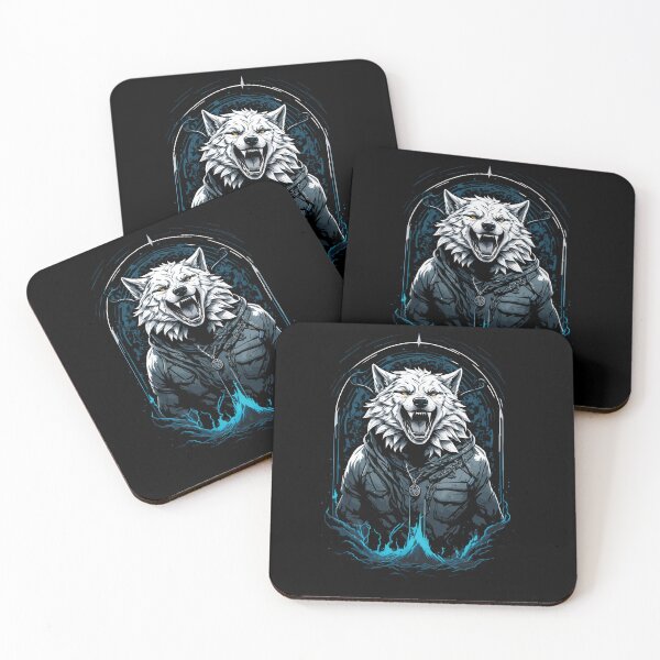 Item preview, A Roaring White Wolf With Angry Eyes designed and sold by NECHSTORE.