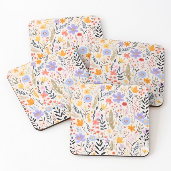 Item preview, (Non Pattern)Enchanted Flora: Boho Art Minimalist pastel-colored wildflowers. designed and sold by AlienSkinEyes.