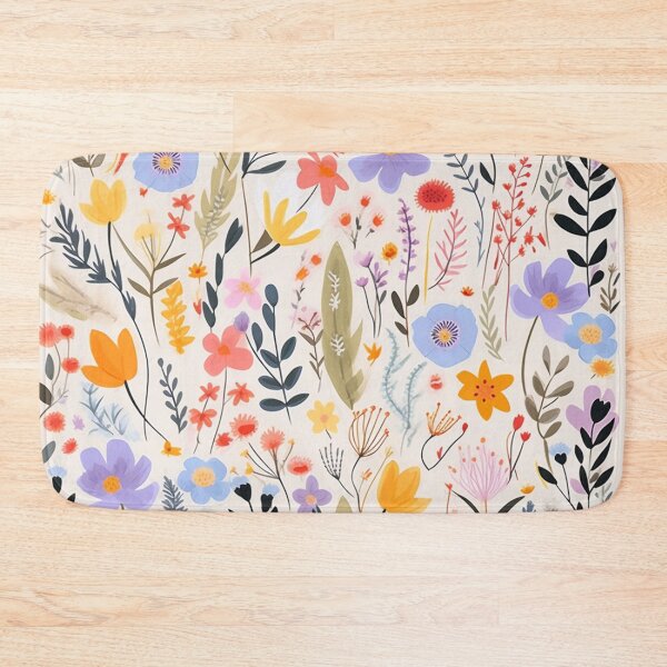 Item preview, (Non Pattern)Enchanted Flora: Boho Art Minimalist pastel-colored wildflowers. designed and sold by AlienSkinEyes.