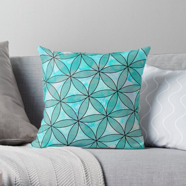 Flower of Life Sacred Geometry Throw Pillow