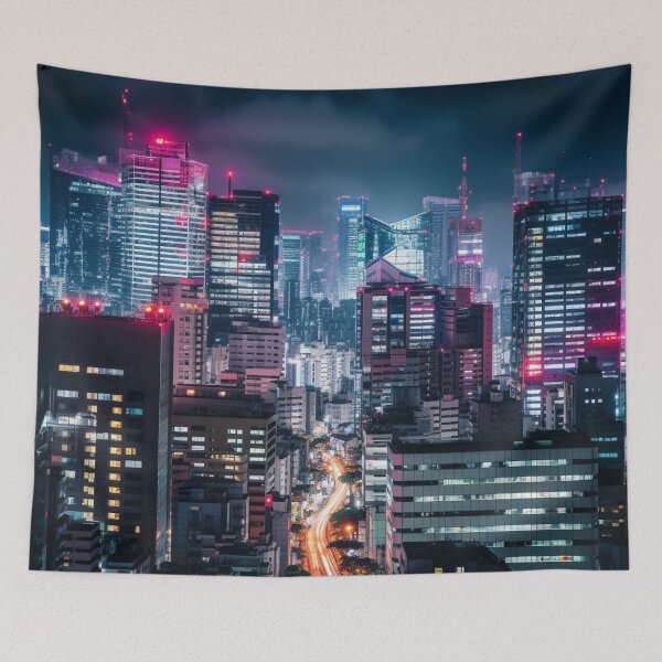 Artikelvorschau, Tokio-Stadt bei Nacht entworfen und verkauft von RemoteStudio.