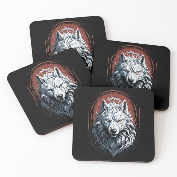 Item preview, A White Wolf Roaring With Focusing Eyes designed and sold by NECHSTORE.