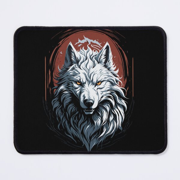 Item preview, A White Wolf Roaring With Focusing Eyes designed and sold by NECHSTORE.