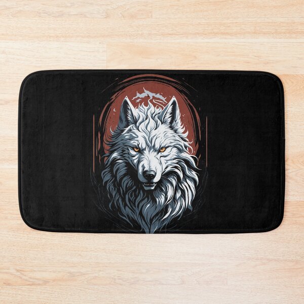 Item preview, A White Wolf Roaring With Focusing Eyes designed and sold by NECHSTORE.
