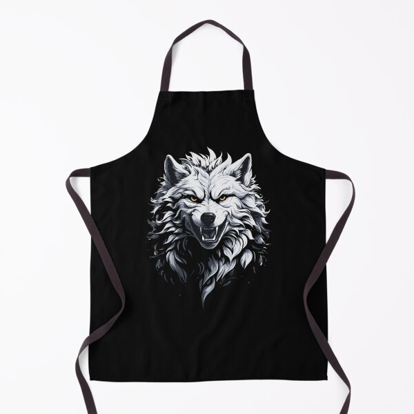 Item preview, A White Roaring Wolf With Yellow Eyes designed and sold by NECHSTORE.