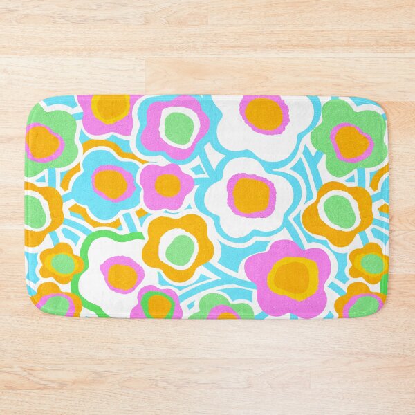 Item preview, Boho Matisse Flowers in Rainbow colours - Cyan, Pink, Orange, Green designed and sold by Dominiquevari.