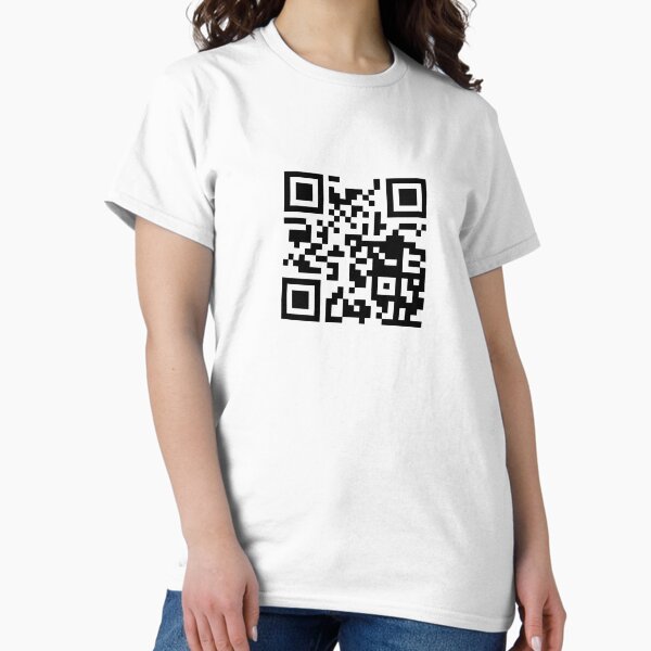 Vista previa del artículo con la obra «Rickroll - Código QR», diseñado y vendido por UsernameIsInUse.