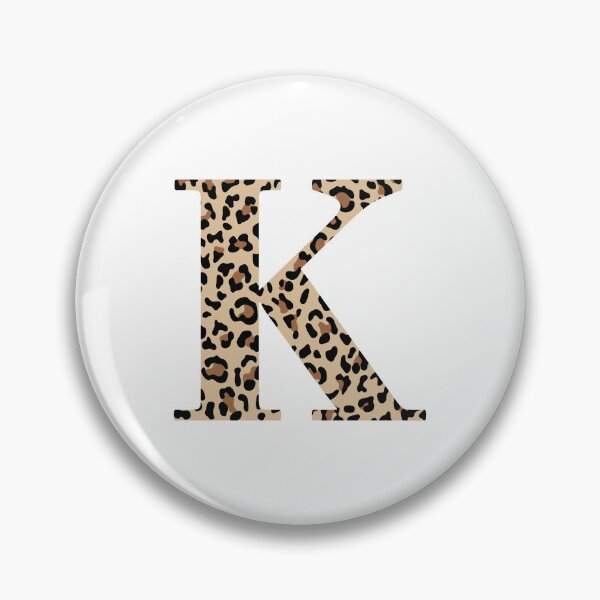 Item preview, Luxury letter K with leopard print Family Monogram designed and sold by KateBilous.