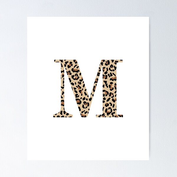 Item preview, Luxury letter M with leopard print Family Monogram designed and sold by KateBilous.