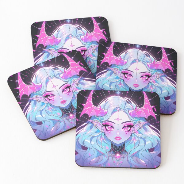 Item preview, Copy of Cute Bright Pink Demon Anime Girl designed and sold by bubblegoth.