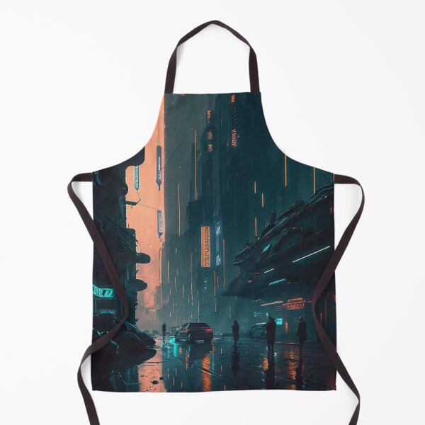 Item preview, Cyberpunk Cityscape: Neon Lights and Futuristic Skyscrapers designed and sold by katerinaptrv.