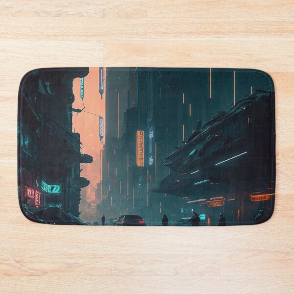 Item preview, Cyberpunk Cityscape: Neon Lights and Futuristic Skyscrapers designed and sold by katerinaptrv.