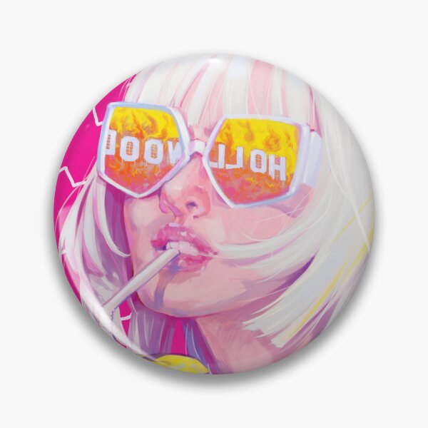 Item preview, Bimbo Core Blonde Pink Girl Watches Hollywood Burn designed and sold by doodlingjay.