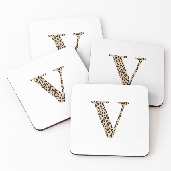 Item preview, Luxury letter V with leopard print Family Monogram designed and sold by KateBilous.