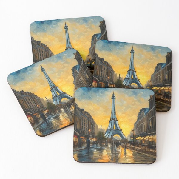 Item preview, Paris abstract art street scene with Eiffel Tower designed and sold by JackFreestone.
