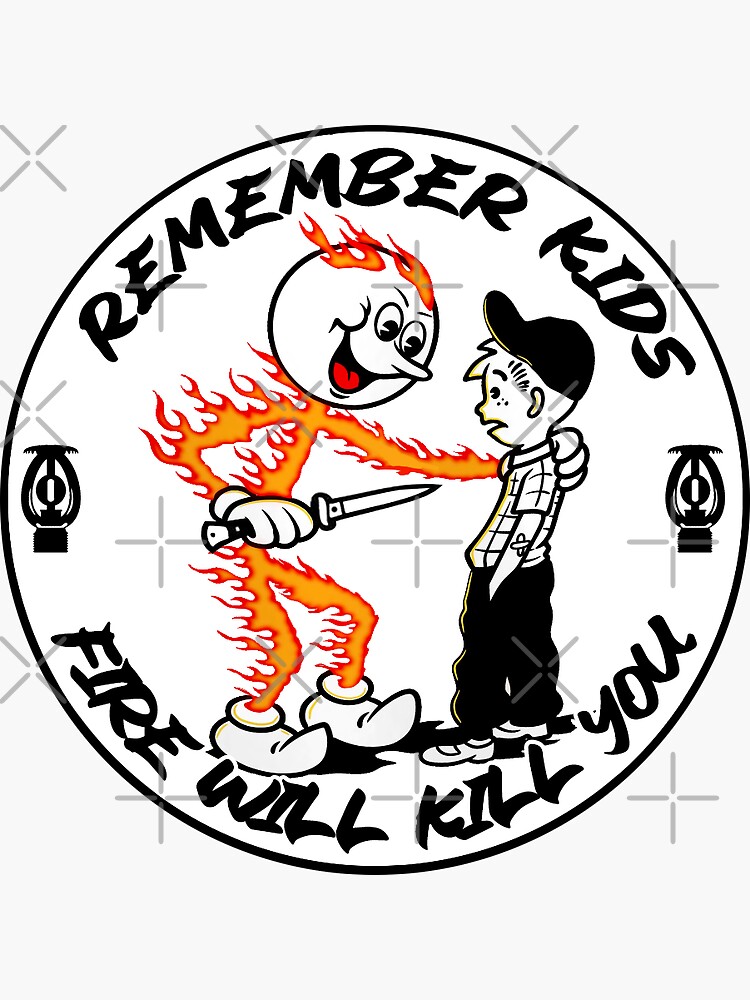 Thumbnail 3 von 3, Sticker, Feuer tötet designt und verkauft von Tradeology.