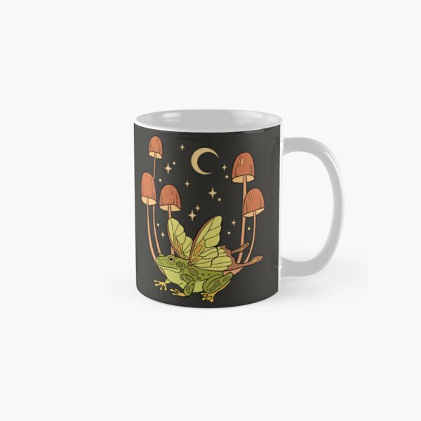 Magic Winged Frog with Toadstools Ceramic Mug