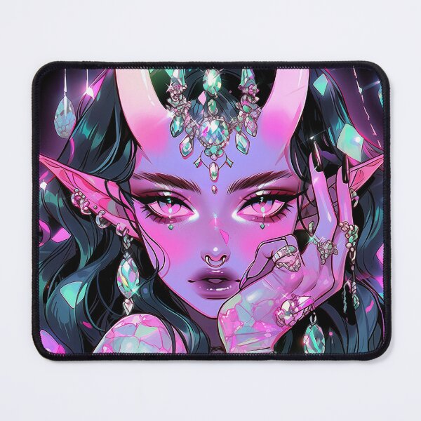 Item preview, Cool Purple Adorned Succubus Anime Girl designed and sold by bubblegoth.